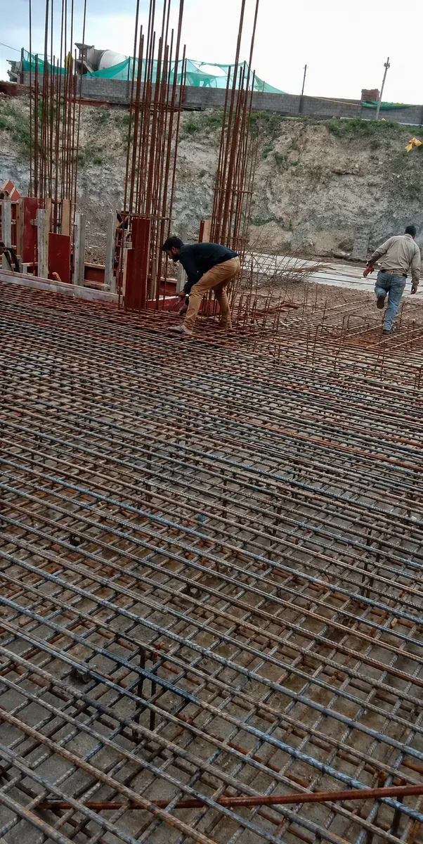 Current construction site progress view 8