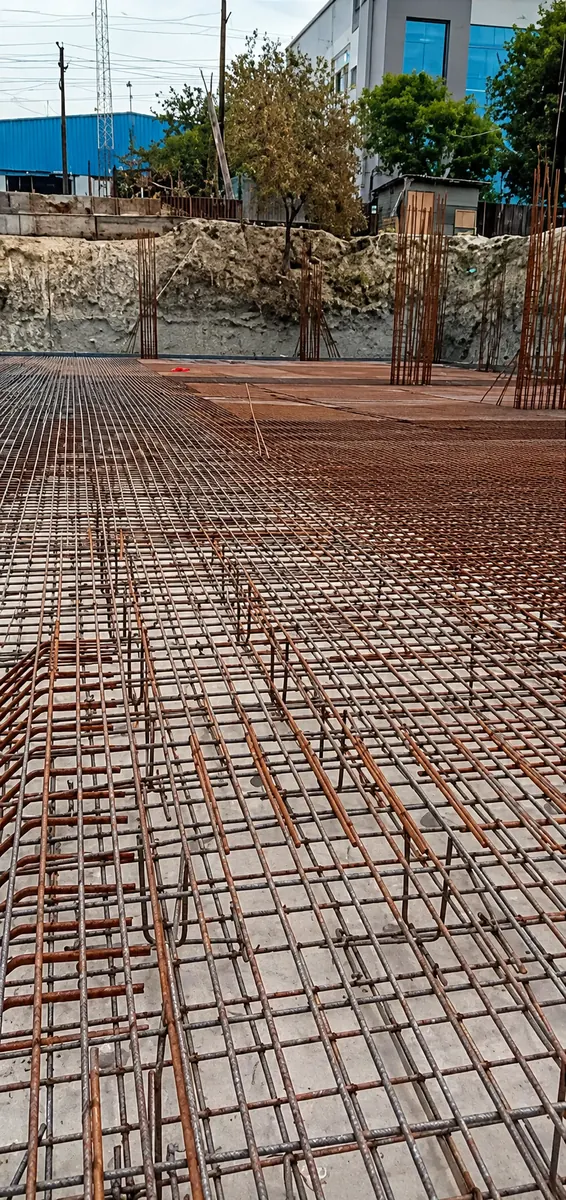 Current construction site progress view 13